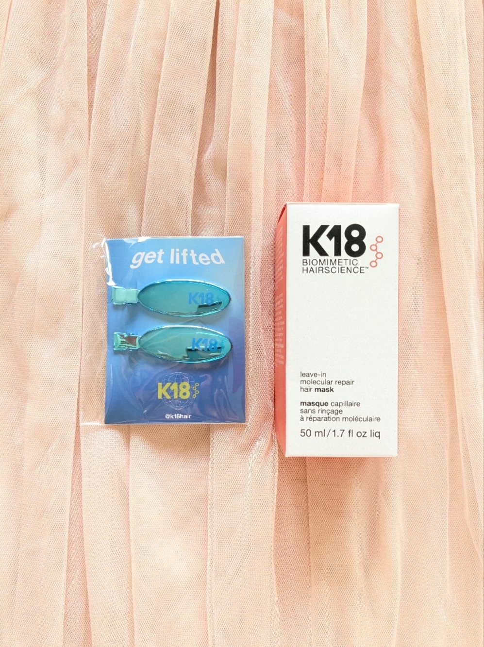 K18 Leave-in Molecular Repair Hair Mask 1.7 oz With Hair Clips